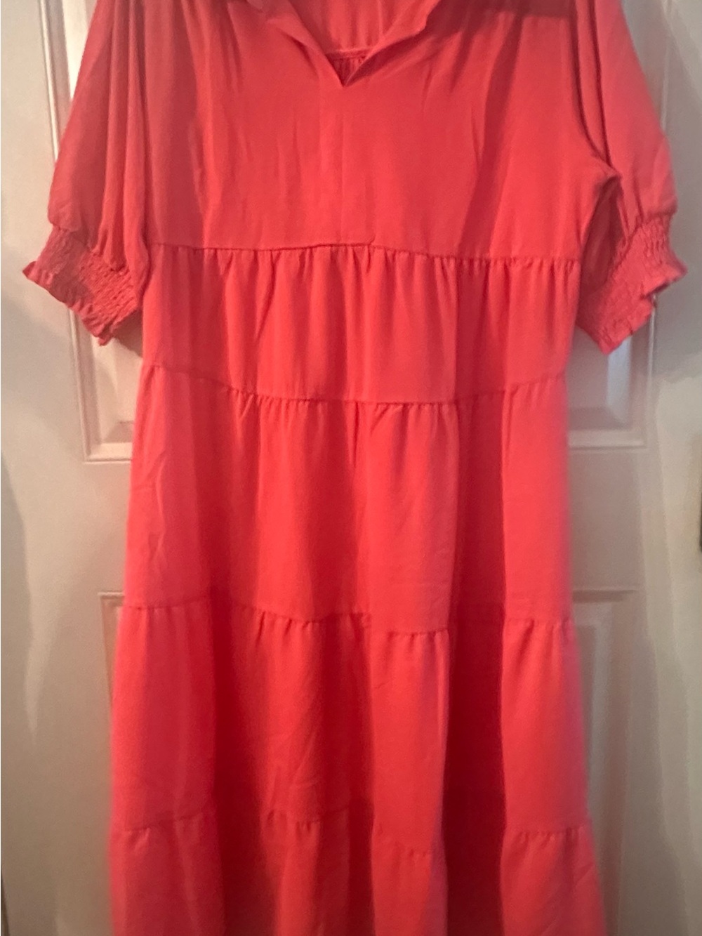 NEW Umgee Coral Tiered Maxi Dress